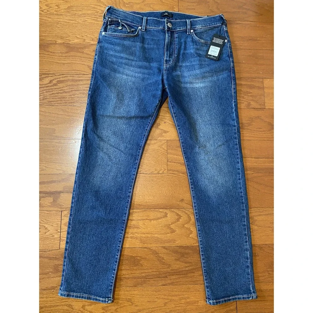 True Religion Rocco‎ SN Flap Pocket Relaxed Skinny Mens 36x32 Blue New! NWT $159
